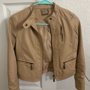 Girl faux leather jacket